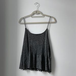 Sparkly Knit Peplum Top | Zara